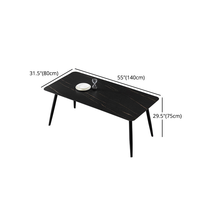 Modern Metal Dining Set 1/4/5 Pieces Rectangle Dining Table Set