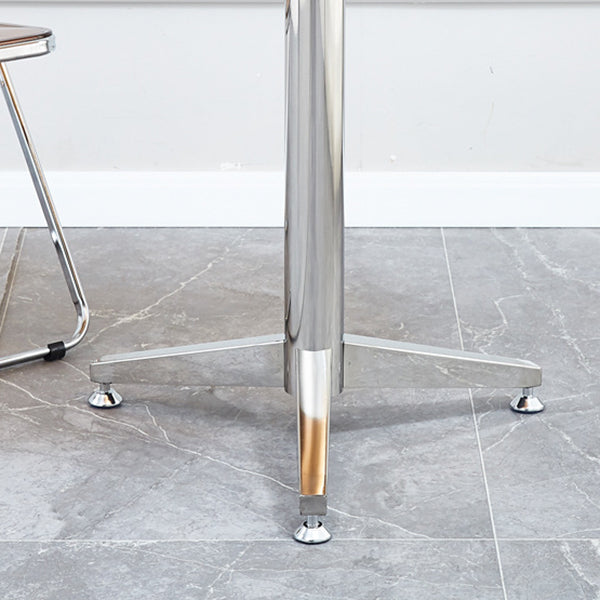 Glass Top Dining Table Modern Dining Table with Pedestal Base