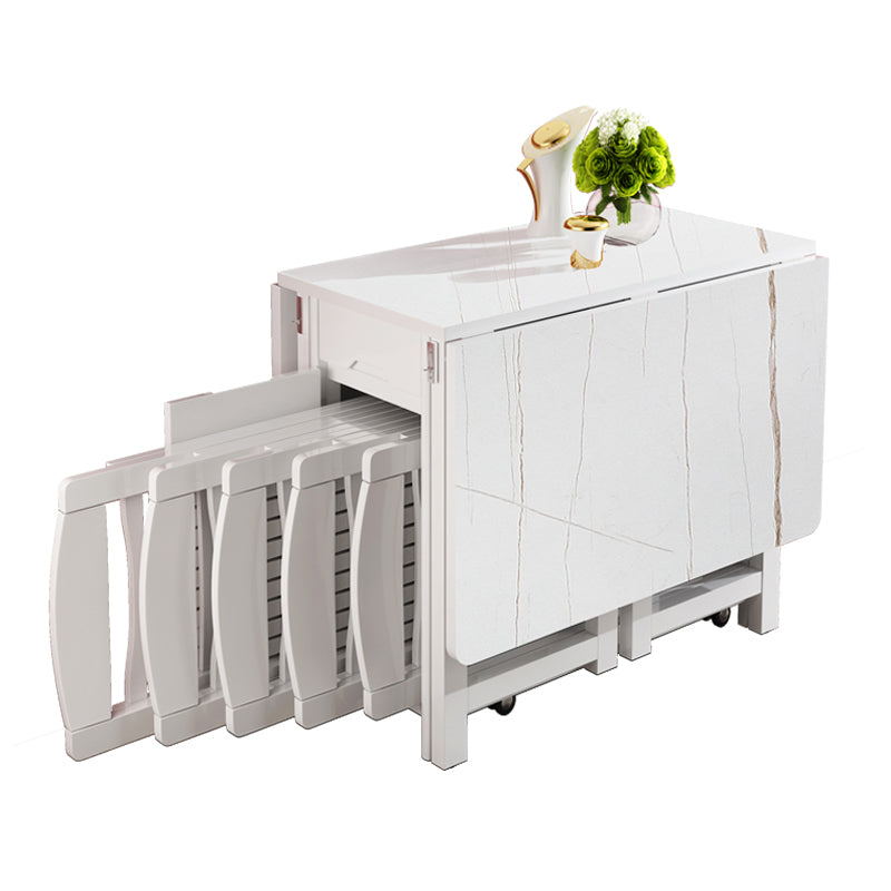 Rectangle Shape Table Contemporary Folding Dining Room Collection for Home