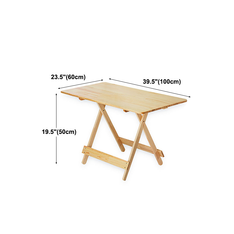 Contemporary Dining Room Wood Table Natural Pine Folding Table