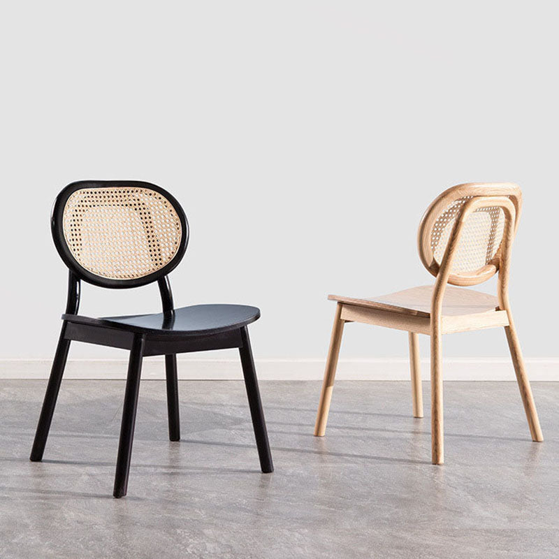 Contemporary Style Wood Dining Chair Armless Side Chairs for Restaurant