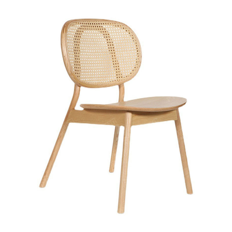 Contemporary Style Wood Dining Chair Armless Side Chairs for Restaurant