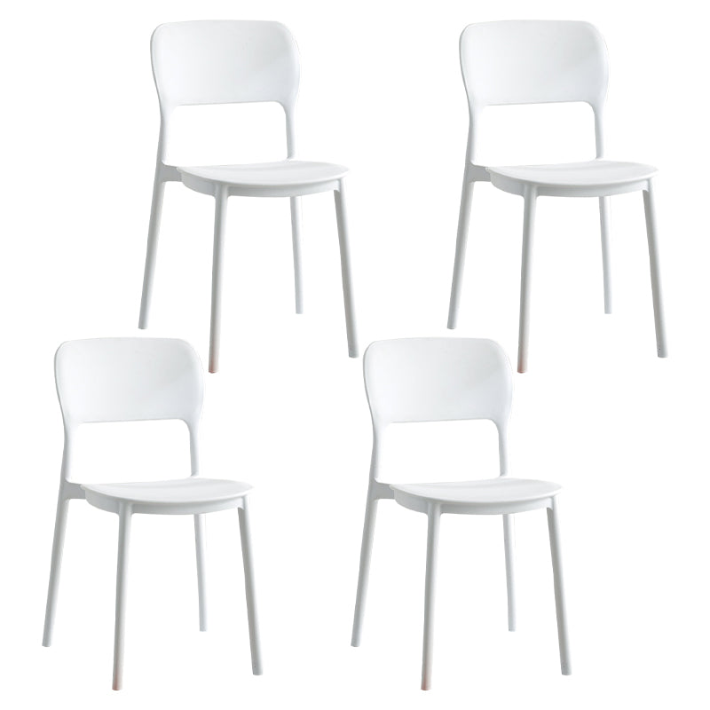 Scandinavian Plastic Kitchen Dining Side Chair Open Back Chair