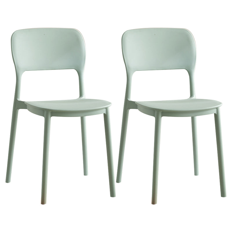 Scandinavian Plastic Kitchen Dining Side Chair Open Back Chair