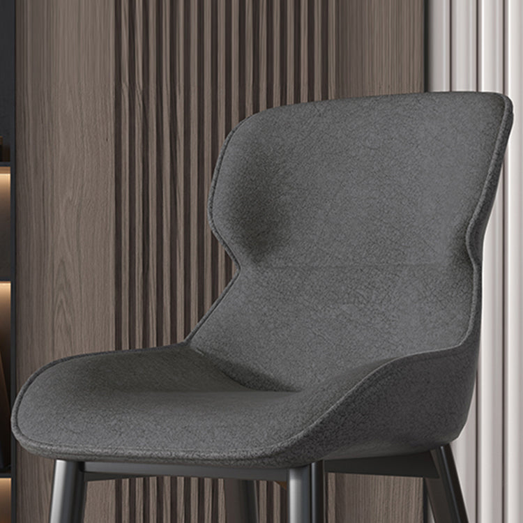 Contemporary Style Chair Kitchen Arm Side Chairs with Metal Legs