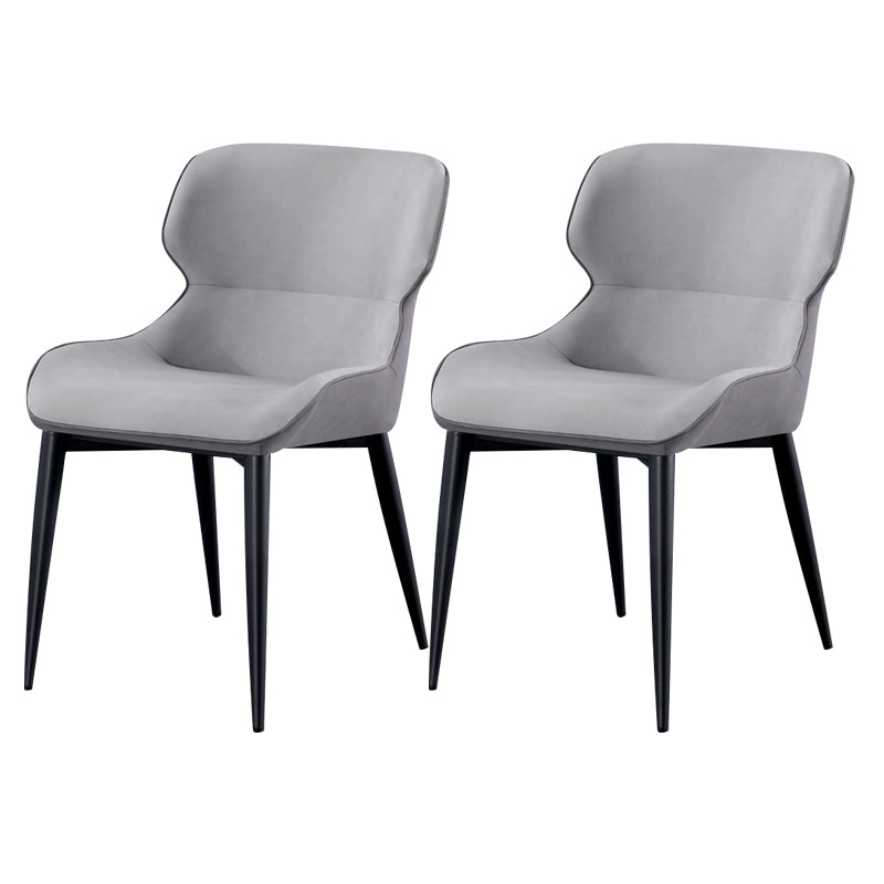 Contemporary Style Chair Kitchen Arm Side Chairs with Metal Legs