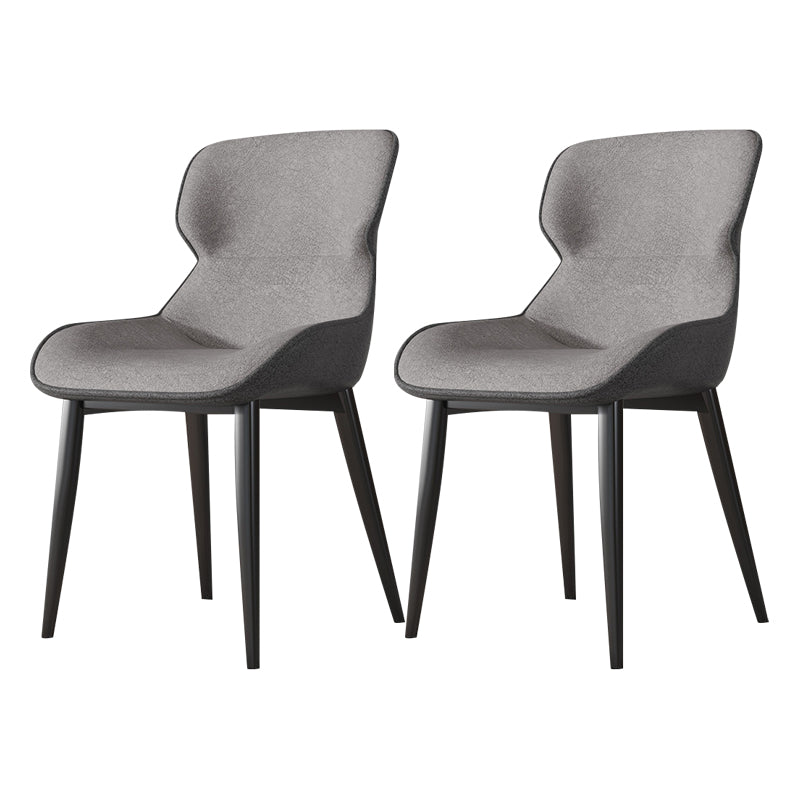 Contemporary Style Chair Kitchen Arm Side Chairs with Metal Legs