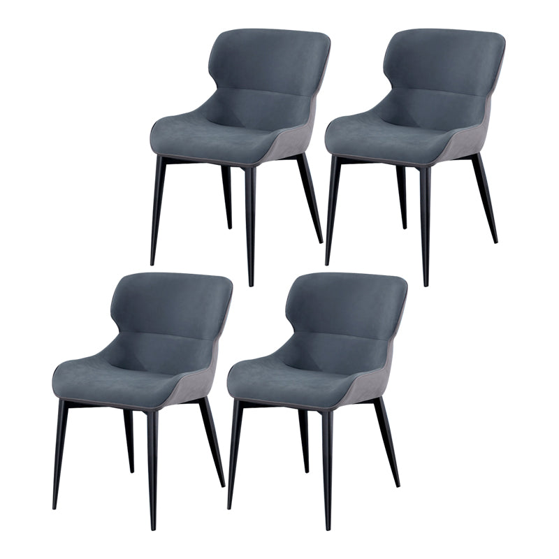 Contemporary Style Chair Kitchen Arm Side Chairs with Metal Legs