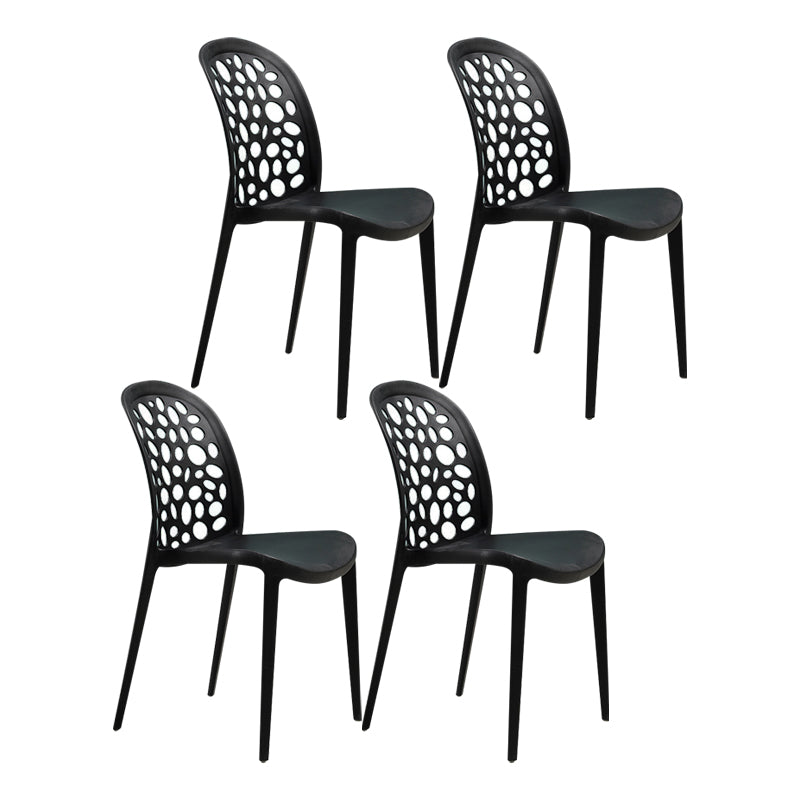 Nordic Dining Chair Plastic Dining Armless Chairs for Kitchen