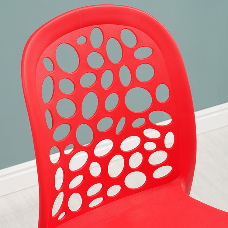 Nordic Dining Chair Plastic Dining Armless Chairs for Kitchen