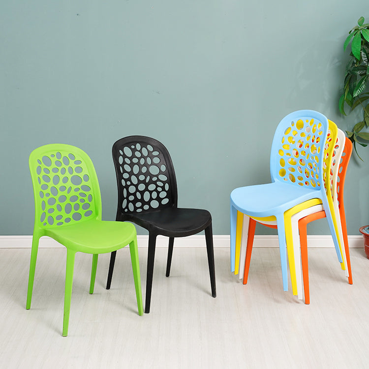 Nordic Dining Chair Plastic Dining Armless Chairs for Kitchen