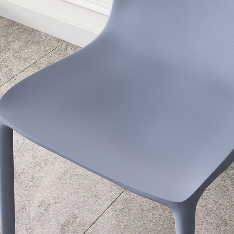 Nordic Style Plastic Dining Chairs Kitchen Armless Dining Chairs