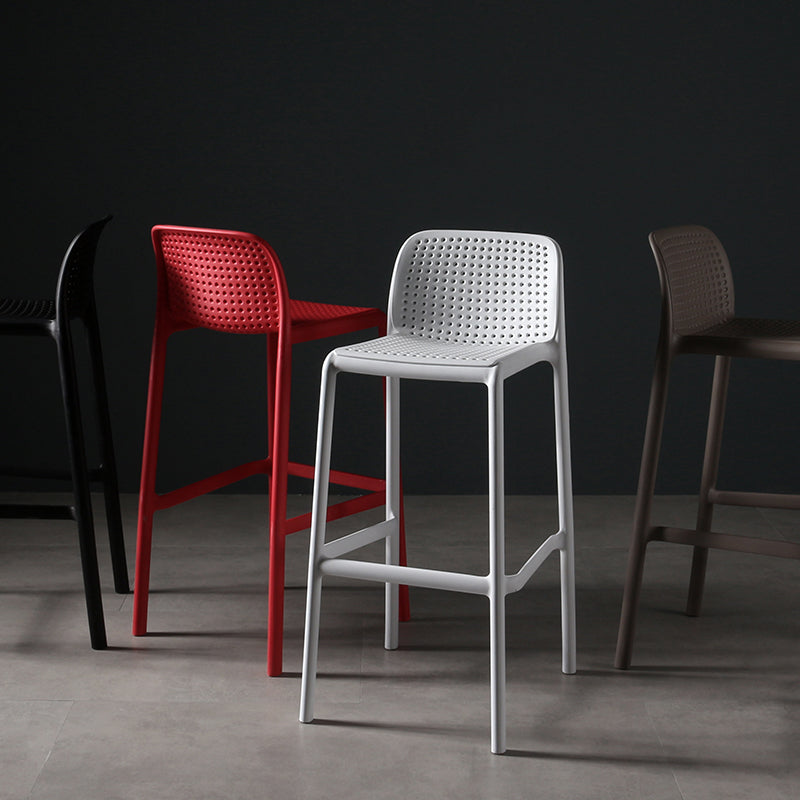 Nordic Bar-stool Plastic Counter Bar Stool for Kitchen Bar with Plastic Legs