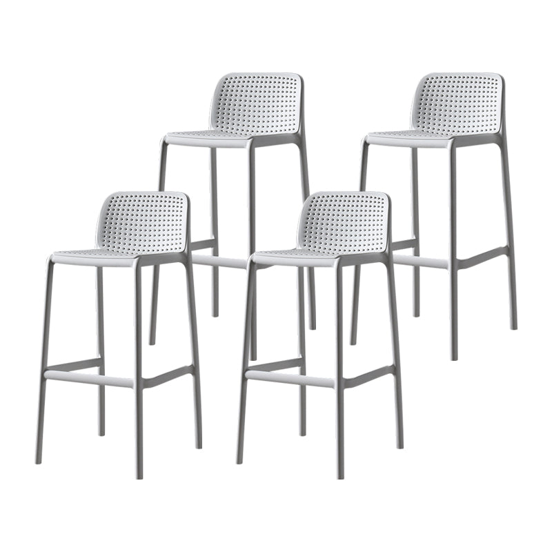 Nordic Bar-stool Plastic Counter Bar Stool for Kitchen Bar with Plastic Legs