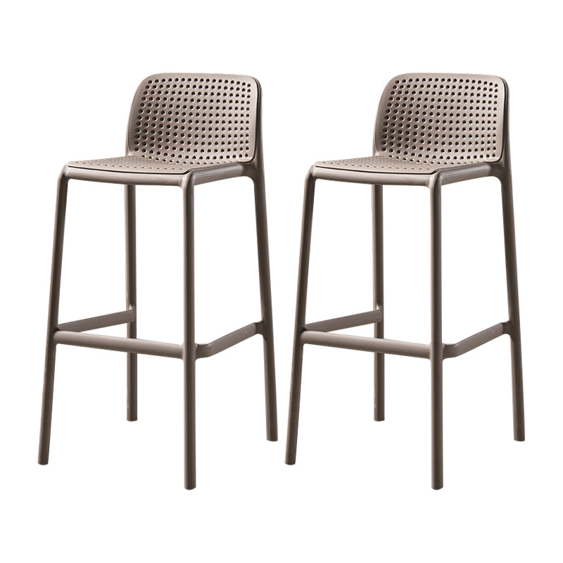Nordic Bar-stool Plastic Counter Bar Stool for Kitchen Bar with Plastic Legs