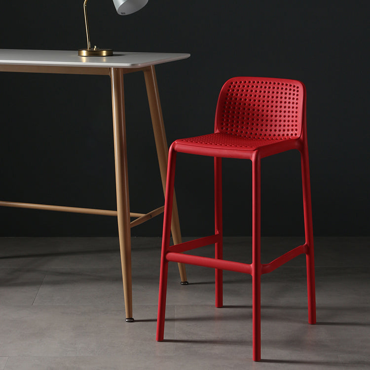 Nordic Bar-stool Plastic Counter Bar Stool for Kitchen Bar with Plastic Legs