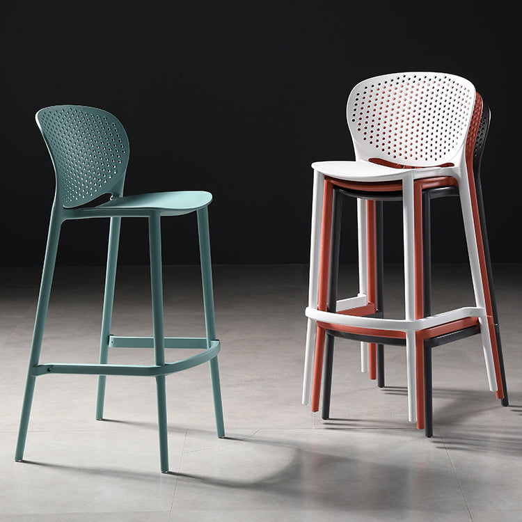Nordic Bar-stool Plastic Counter Bar Stool for Kitchen Bar with Plastic Legs