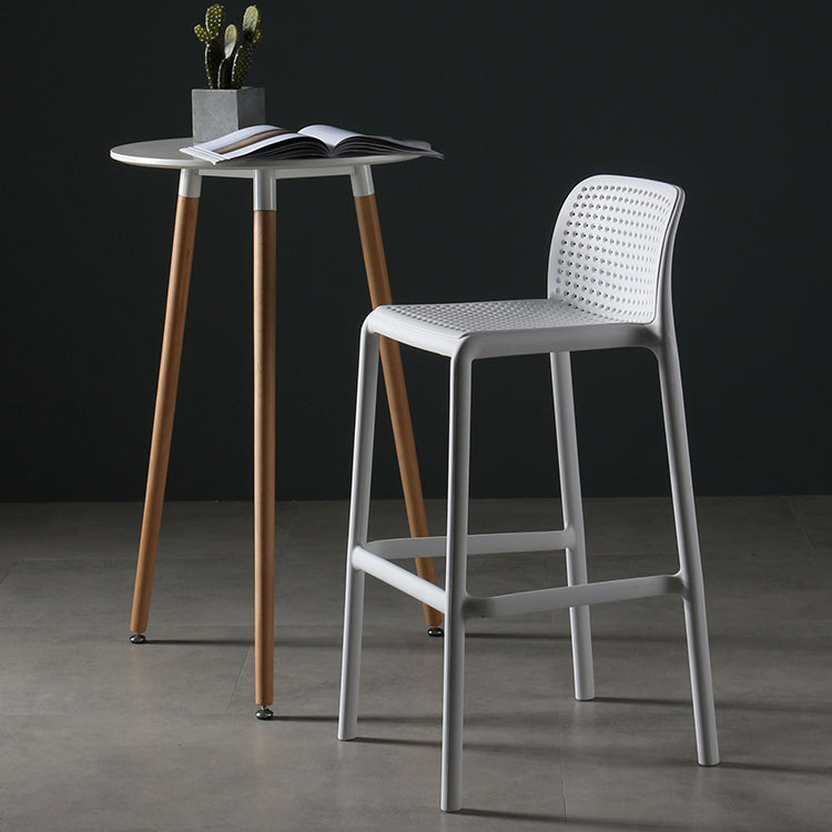 Nordic Bar-stool Plastic Counter Bar Stool for Kitchen Bar with Plastic Legs