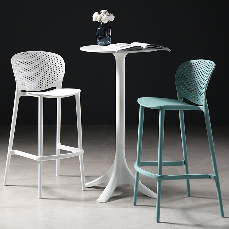 Nordic Bar-stool Plastic Counter Bar Stool for Kitchen Bar with Plastic Legs