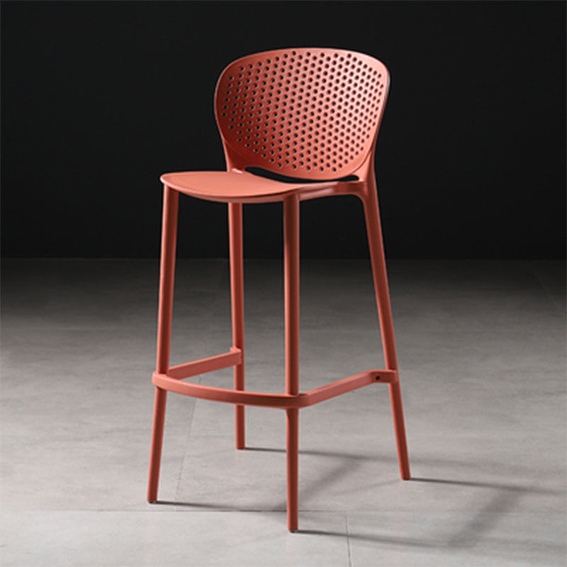 Nordic Bar-stool Plastic Counter Bar Stool for Kitchen Bar with Plastic Legs