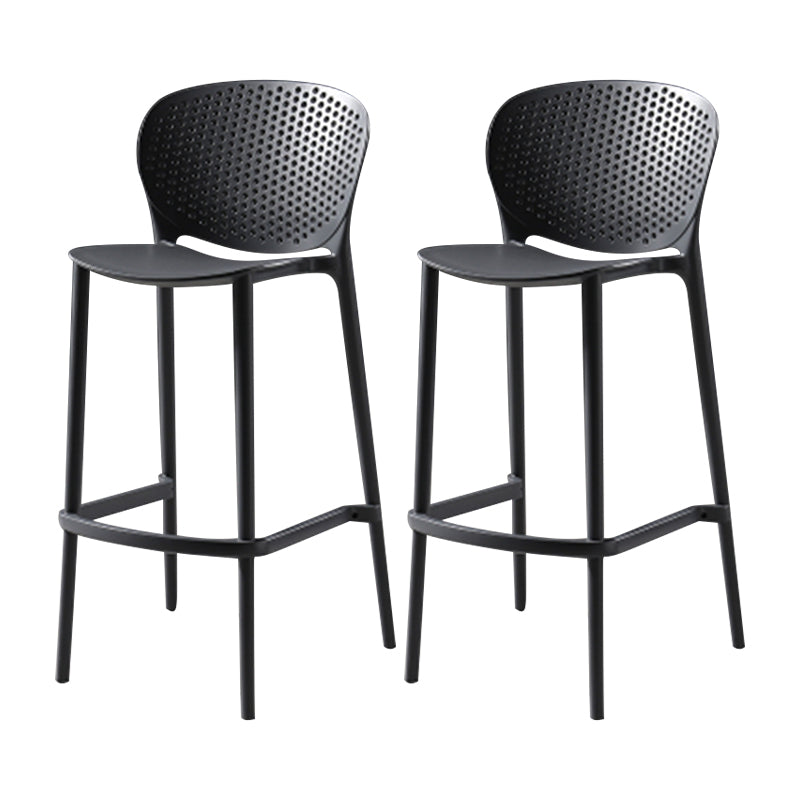 Nordic Bar-stool Plastic Counter Bar Stool for Kitchen Bar with Plastic Legs