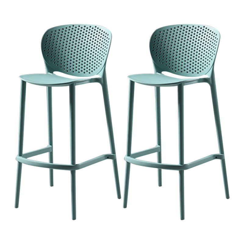 Nordic Bar-stool Plastic Counter Bar Stool for Kitchen Bar with Plastic Legs