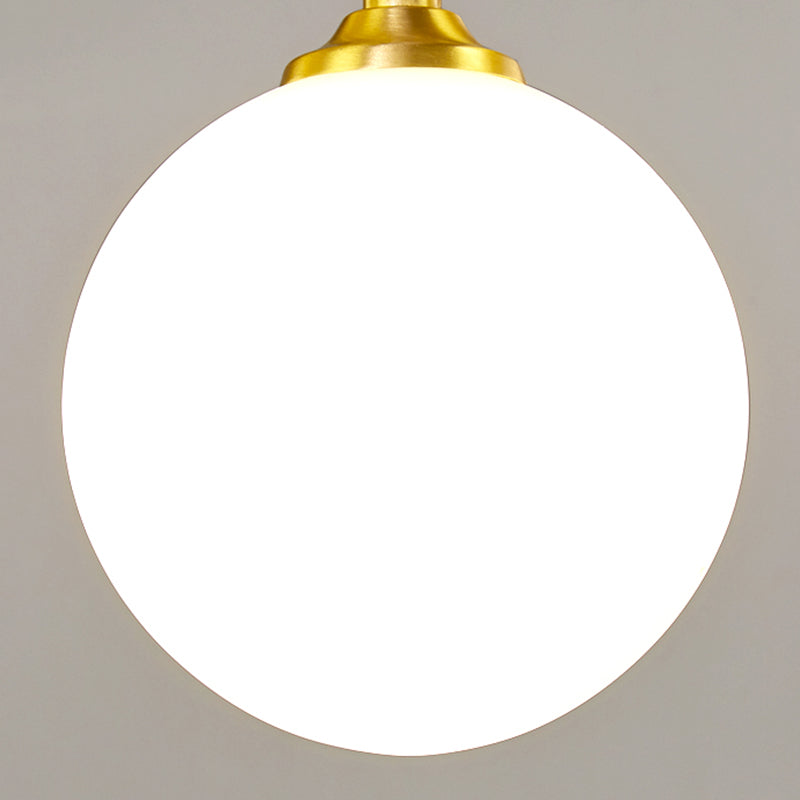 Estilo moderno luces colgante de techo esférico vidrio blanco 8 luces colgantes colgantes de luz