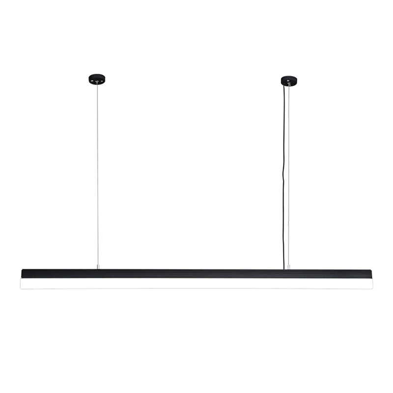 Modern Aluminium Island Lighting Fixtures Linear 1-Light Restaurant LED Suspension Lamp