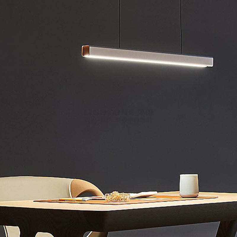 Zeitgenössische Küchenheize helle lineare Decke Anhänger Leuchtmetall 1 Licht