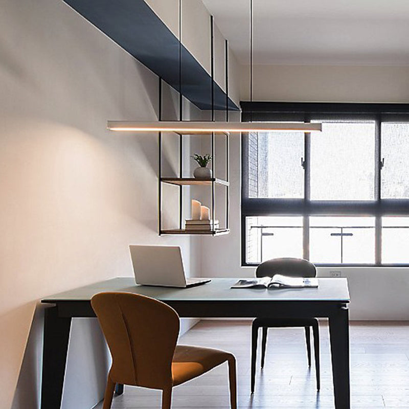 Zeitgenössische Küchenheize helle lineare Decke Anhänger Leuchtmetall 1 Licht