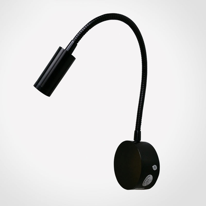 1 Light Round Wall Sconce Modern Style Metal Wall Mounted Reading Lights