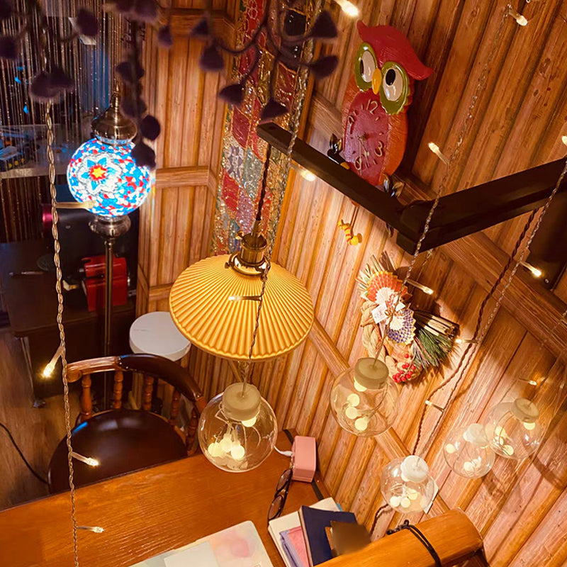 1 Light Geometric Wall Sconces Modern Style Wood Wall Mounted Lamps