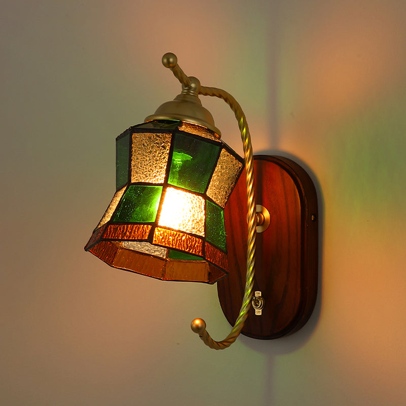 1 appliques murales géométriques légères lampes murales en verre de style moderne