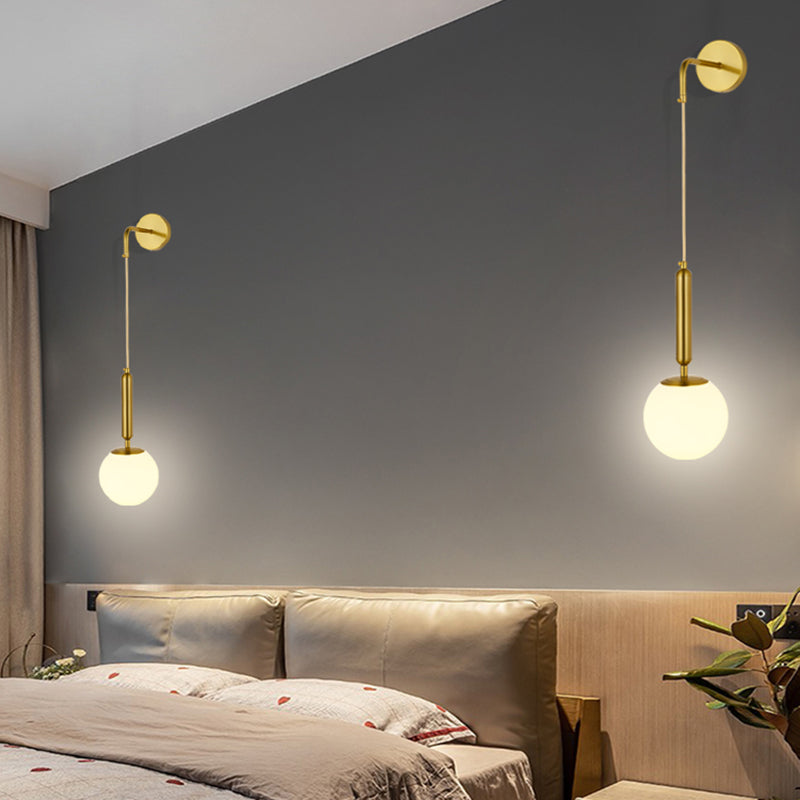 Glass Ball Wall Sconces Modern Style 1 Light Wall Mounted Lamps
