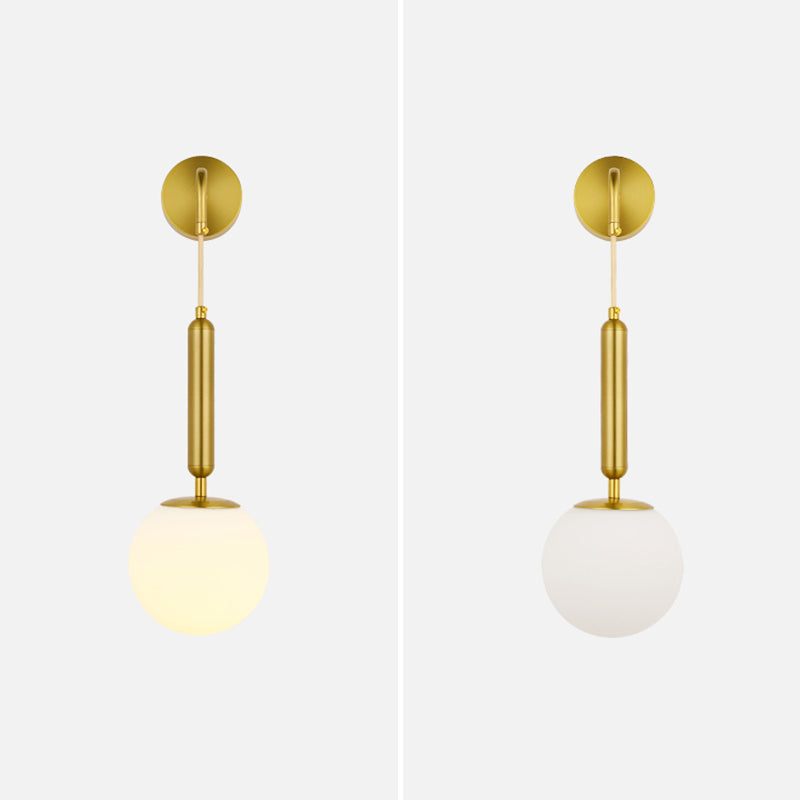 Glass Ball Wall Sconces Modern Style 1 Light Wall Mounted Lamps