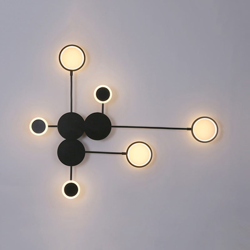 Géométrie Forme des lumières murales en métal Modern Style 6 Lampes de montage mural clair