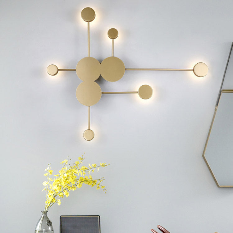 Géométrie Forme des lumières murales en métal Modern Style 6 Lampes de montage mural clair