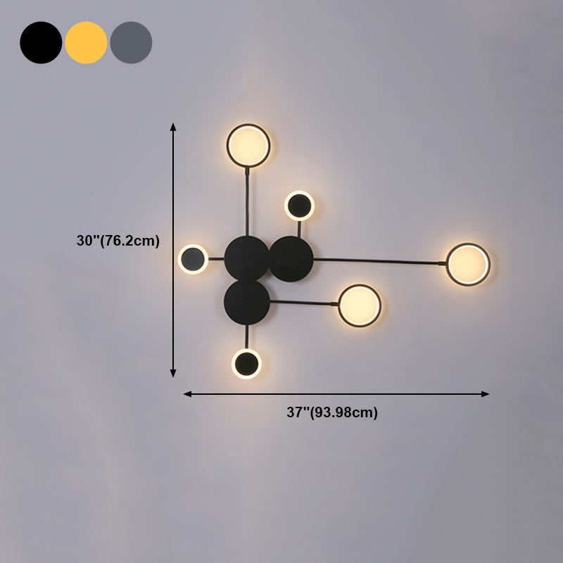 Géométrie Forme des lumières murales en métal Modern Style 6 Lampes de montage mural clair