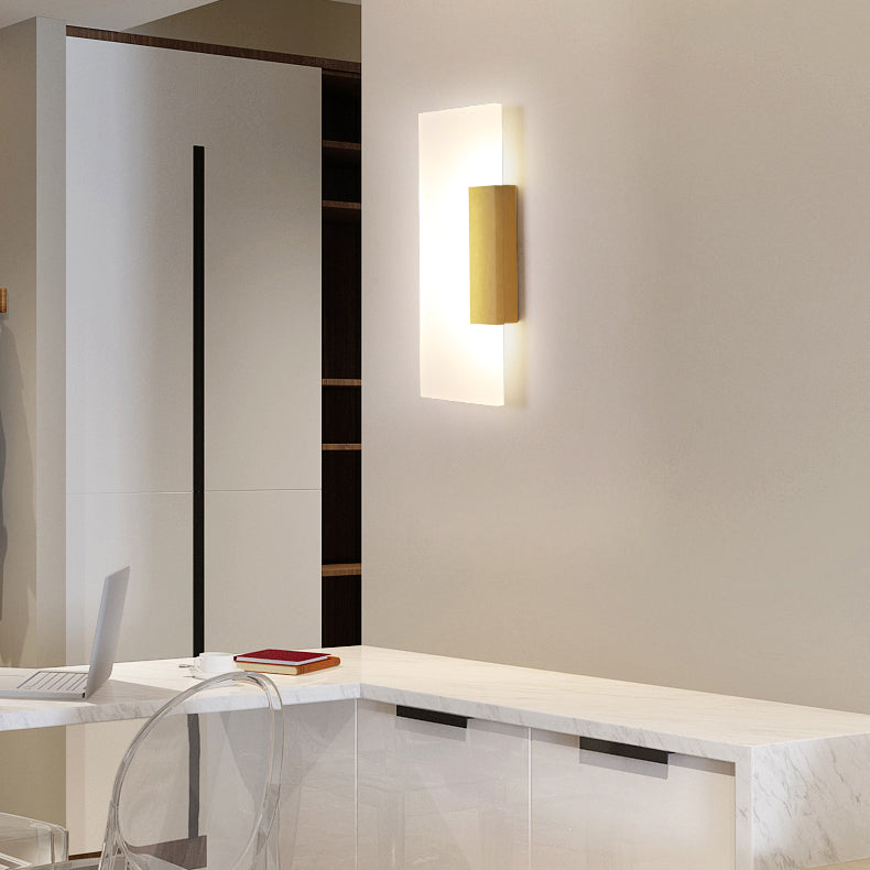 Geometry Shape Metal Wall Light Modern Style 1 Light Wall Mount Lamp