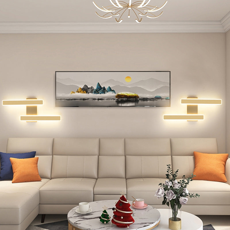 Forme de rectangle Lumières murales en métal moderne luminaires muraux de style moderne