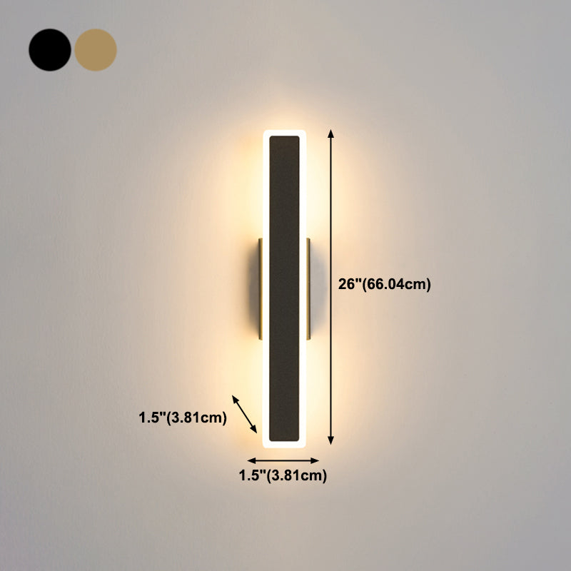 Forme de rectangle Lumières murales en métal moderne luminaires muraux de style moderne