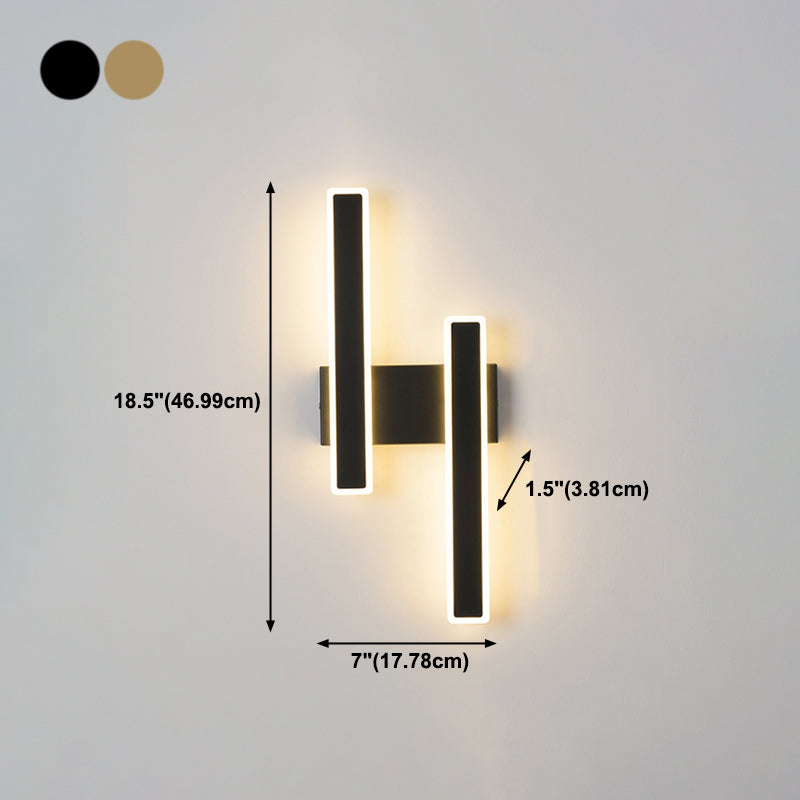 Forme de rectangle Lumières murales en métal moderne luminaires muraux de style moderne