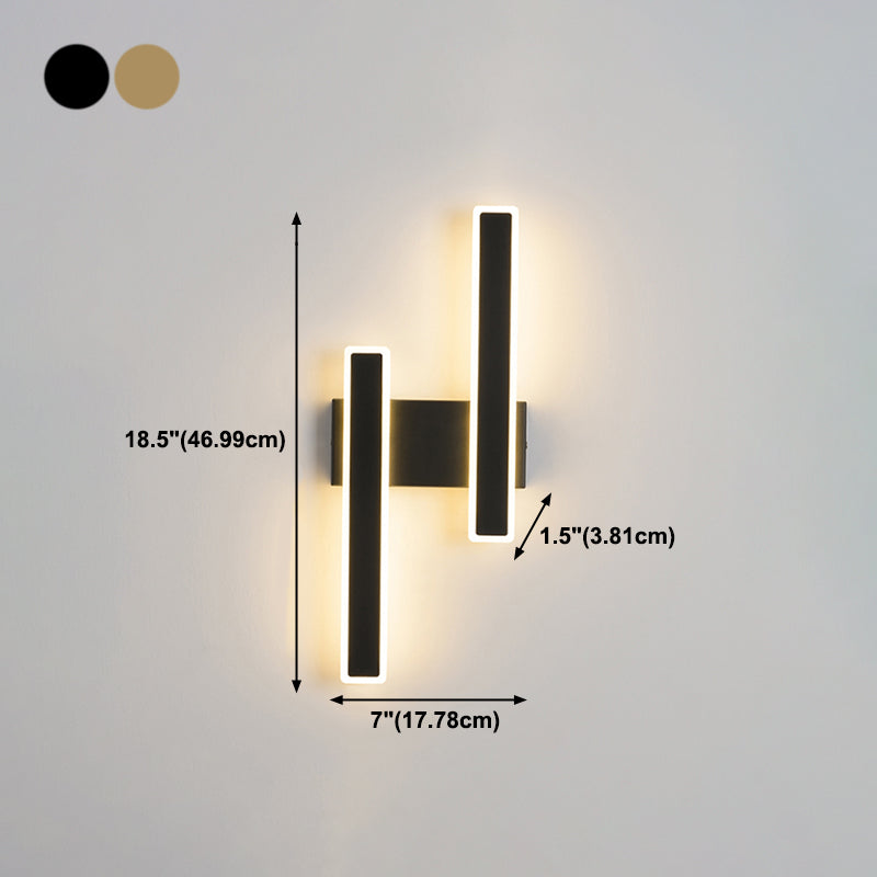 Forme de rectangle Lumières murales en métal moderne luminaires muraux de style moderne