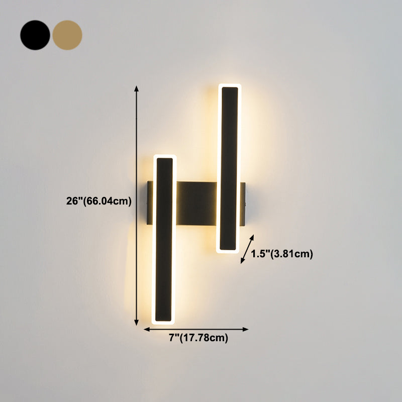 Forme de rectangle Lumières murales en métal moderne luminaires muraux de style moderne