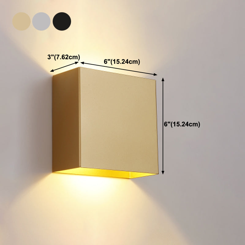 Luces de pared de forma de geometría de estilo contemporáneo de metal luces de montaje de pared de 2 luces