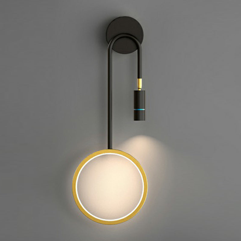 Luces de pared de forma de geometría de estilo de montaje de pared de metal de estilo de metal moderno en negro