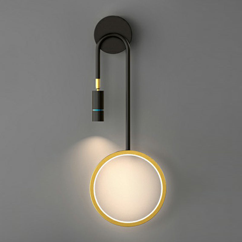 Luces de pared de forma de geometría de estilo de montaje de pared de metal de estilo de metal moderno en negro