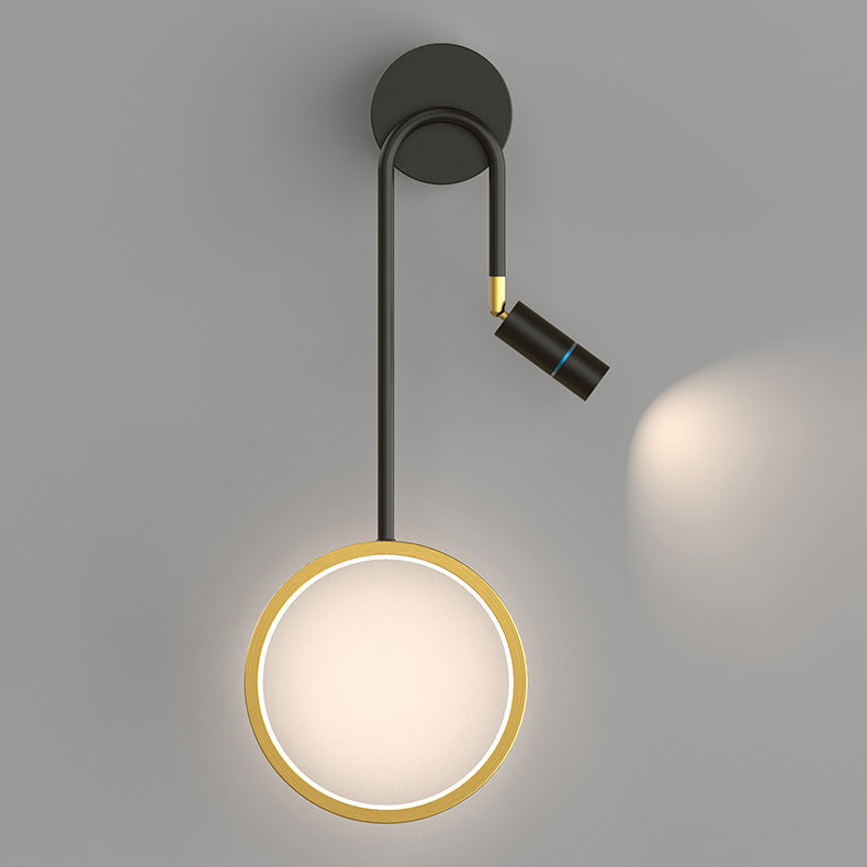 Luces de pared de forma de geometría de estilo de montaje de pared de metal de estilo de metal moderno en negro