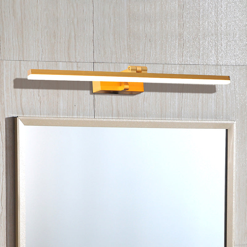 Occero da parete in metallo in metallo lineare Stile moderno 1 illuminazione a supporto a parete a specchio leggero
