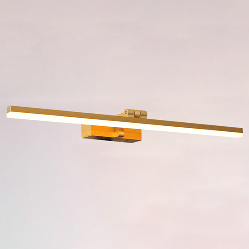 Occero da parete in metallo in metallo lineare Stile moderno 1 illuminazione a supporto a parete a specchio leggero